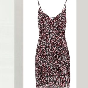 Rebecca Minkoff Ruched Mini Printed Mini Dress